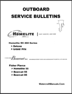 Homelite / Fisher Pierce Bearcat 1961-1972 Outboard Service Bulletins