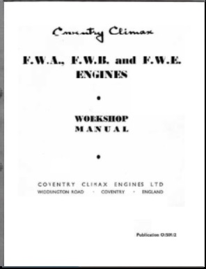 Coventry Climax F.W.A. F.W.B. F.W.E. Engine Service Manual