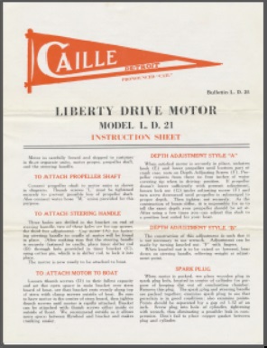Caille Liberty Drive 21 Outboard Manual