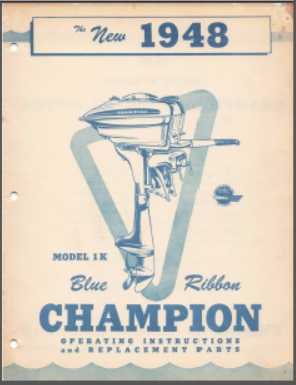 Champion 1948 1K Operating Instructions & Parts list
