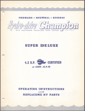 Champion 2L-HD Operating Instructions & Parts list