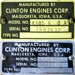 Clinton Outboard Identification