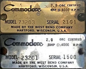 Commodore Outboard Identification