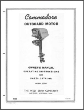 Model 73201 Commodore 7.5hp Outboard Owner/Parts Manual