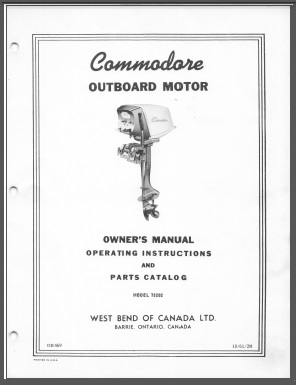 Model 73202 Commodore 7.5hp Outboard Owner/Parts Manual