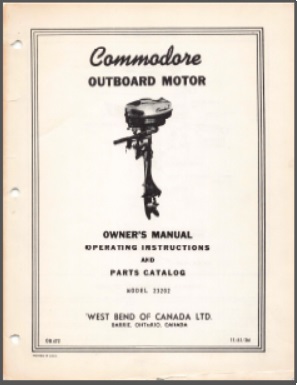 Model 23202 Commodore 2hp Outboard Owner/Parts Manual