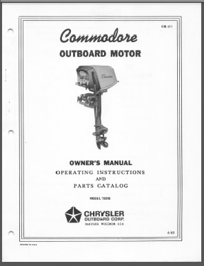 Model 73203 Commodore 7.5hp Outboard Owner/Parts Manual