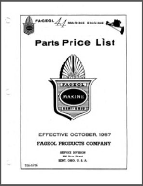 Fageol 44 VIP and Outboard Parts Price List