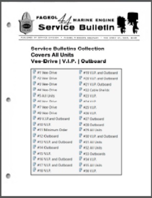 Fageol 44 All Units Service Bulletins
