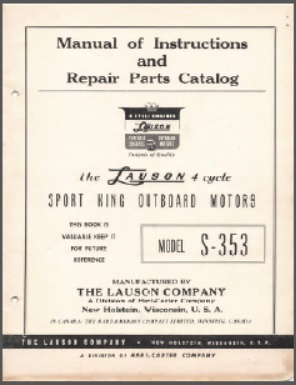 S-353 Lauson Outboard Owner/Parts Manual