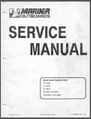 Mariner 1970's 90-824936 Volume 1 Outboard Service Manual