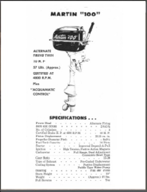 Martin 100 Outboard Service Manual