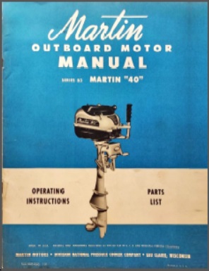 Martin 40 Series B3 Outboard Operating Instructions