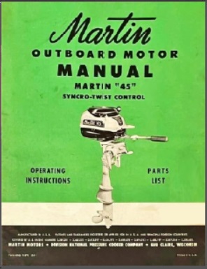 Martin 45 Outboard Operating Instructions