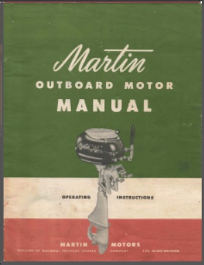 Martin 60 Outboard Operating Instructions