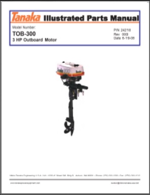 Tanaka 3.0hp Outboard Parts Manual